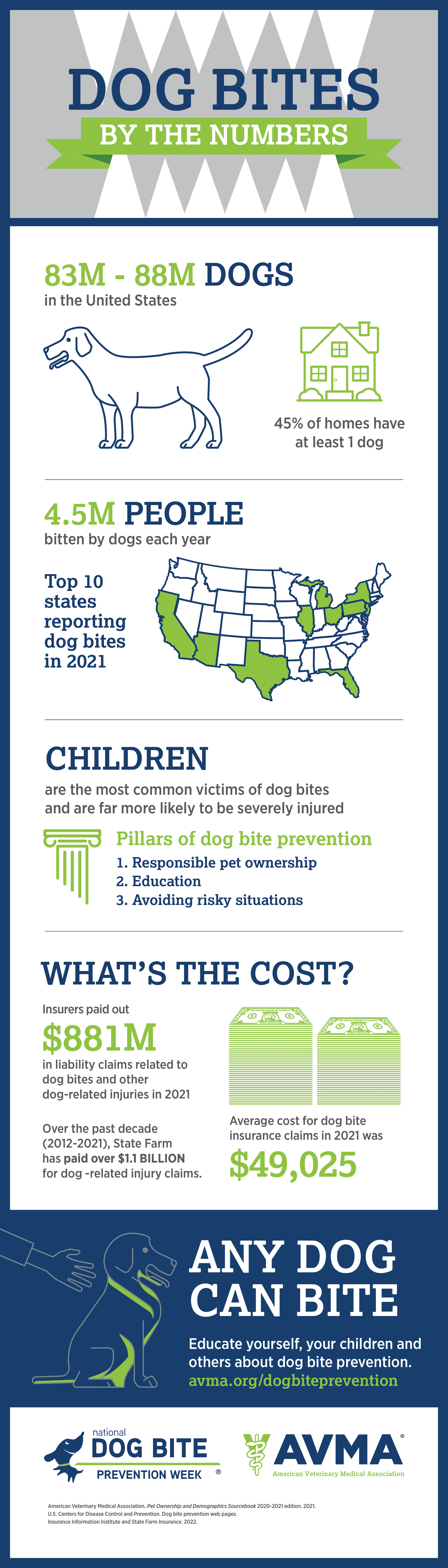 Dog bite infographic